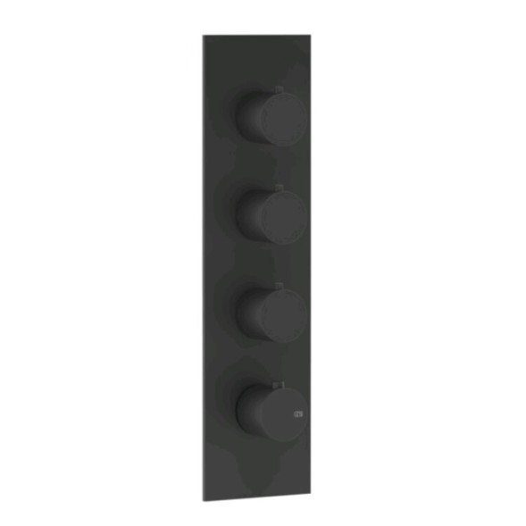 Gessi Смеситель для душа, 316 Bath Shower, на 3 потребителя, цвет черный матовый 54516#299