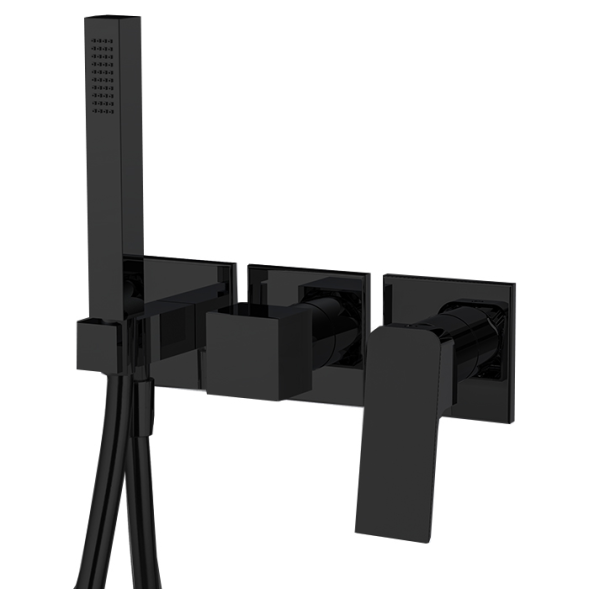 Смеситель для душа, Fima Carlo Frattini, Fit, на 2 потребителя, цвет-черный матовый F3399WX8NS