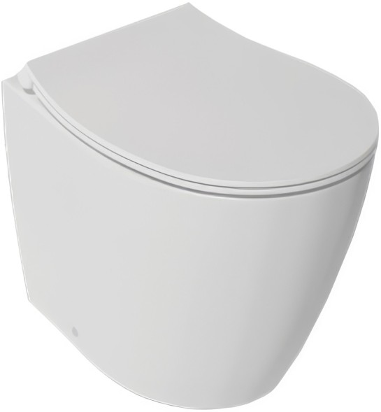 Приставной безободковый унитаз ISVEA Sentimenti Neo, крышка микролифт цвет белый 10SM10004
