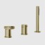 Gessi Смеситель для ванны и душа, Anello, на 2 потребителя, цвет Латунь матовая  63347#727