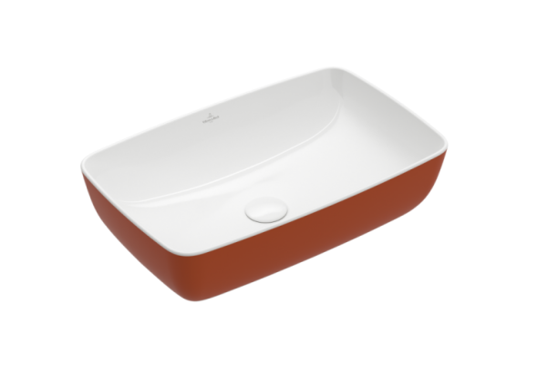 Villeroy&amp;Boch Раковина, Artis, шгв 580*385*130, отверстия для смесителя-отсутствуют, цвет снаружи/внутри-Powder/белый 417258BCT0