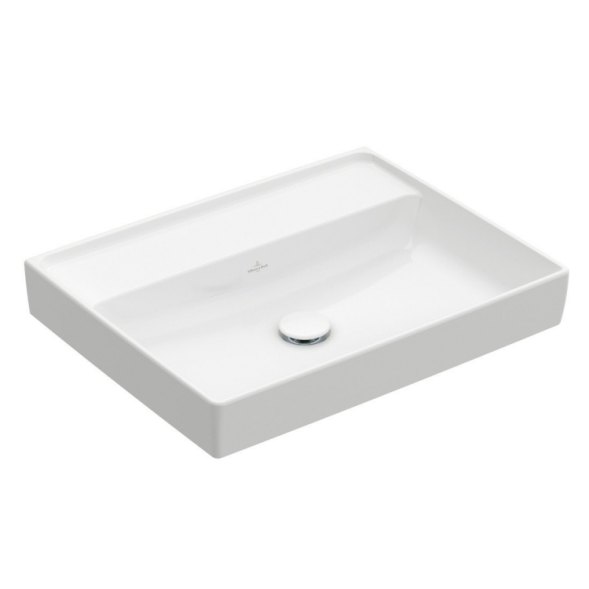 Villeroy&amp;Boch Раковина, Collaro, шгв 600*470*160, отверстия для смесителя-1 сквозное, 2 промаркированных, цвет-альпийский белый 4A336G01