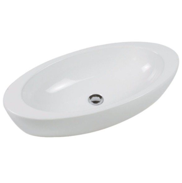 Раковина HATRIA NIDO Y0R201 накладная без отверстия без перелива цвет белый