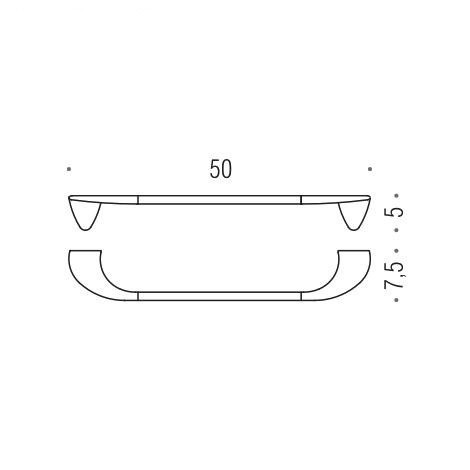 Полотенцедержатель COLOMBO DESIGN KHALA B1810 широкий цвет хром