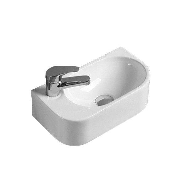 Vincea Раковина керамическая  VBS-506L, 400*215*120, подвесная, цвет белый, левая
