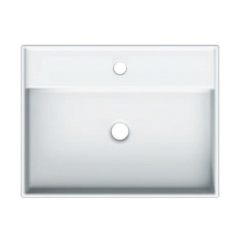 Раковина Scarabeo TEOREMA 2.0 подвесная или накладная с переливом с одним отверстием цвет белый 5105