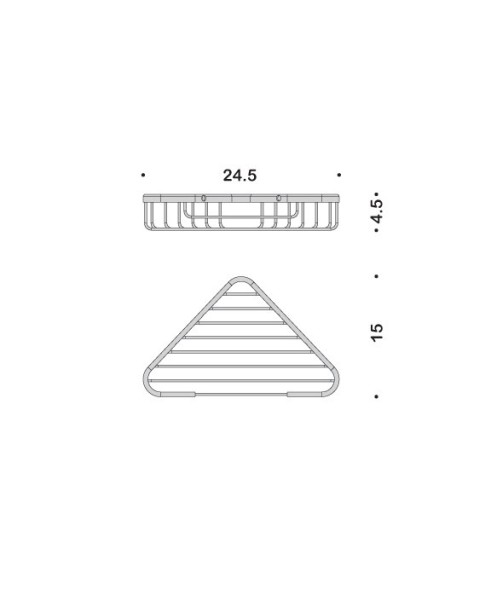 Полочка корзинка COLOMBO DESIGN BASIC B2734 угловая цвет хром