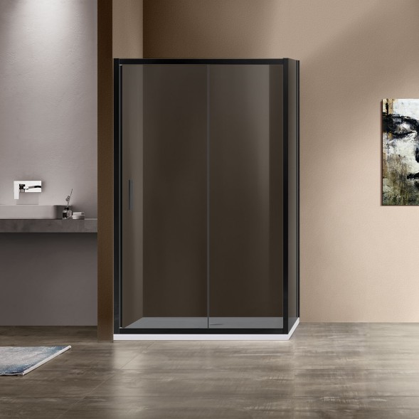 Vincea Душевой уголок Гарда (Garda) VSR-1G9012CGB, 1200*900, черный, стекло тонированное