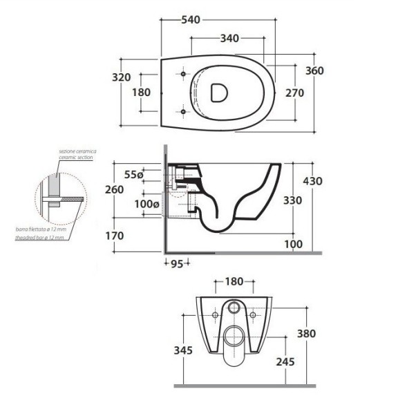 Унитаз GLOBO 4ALL подвесной безободковый цвет белый матовый MDS03BO