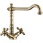 Emmevi Deco Old, двухвентильный кухонный смеситель (поворотный излив 23 см), без донного клапана, цвет бронза 12617/BR