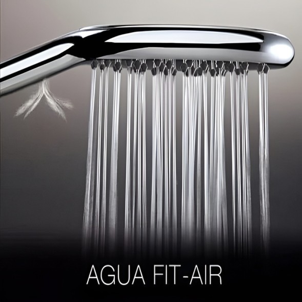 Душевая лейка BOSSINI AQUA FIT AIR B00172.030 с одним видом с кнопкой напоры воды струи цвет хром
