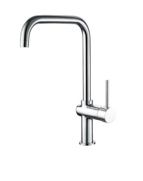 AQG METROPOL F, смеситель для кухни с загнутым,круглым поворотным изливом цвет, хром