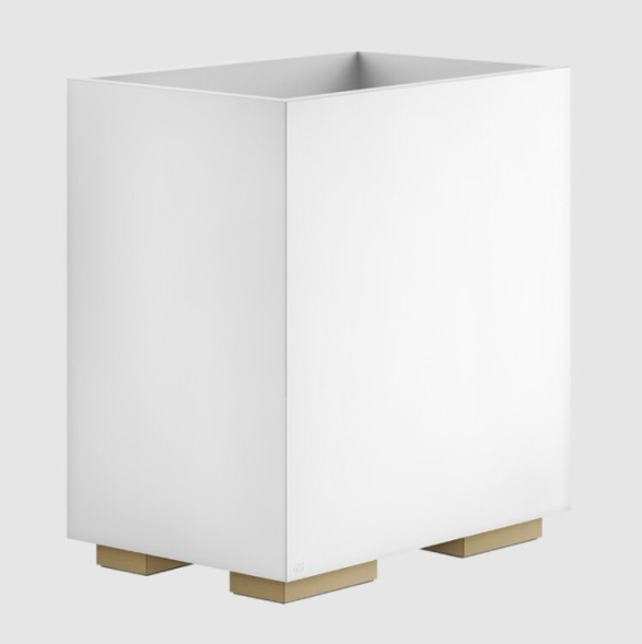 Gessi Корзина для бумаг, Rettangolo, шгв 250*170*257, цвет белая#брашированная теплая бронза