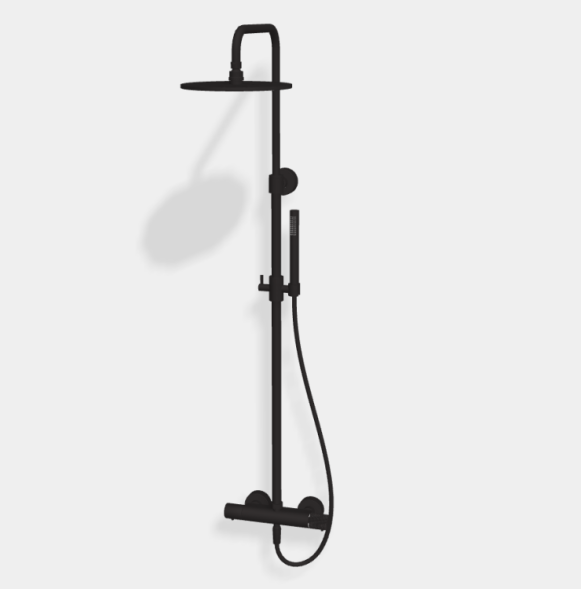 Душевая стойка, Fima Carlo Frattini, Shower column, G COLLECTION, цвет-черный хром F4285T/R256GCN
