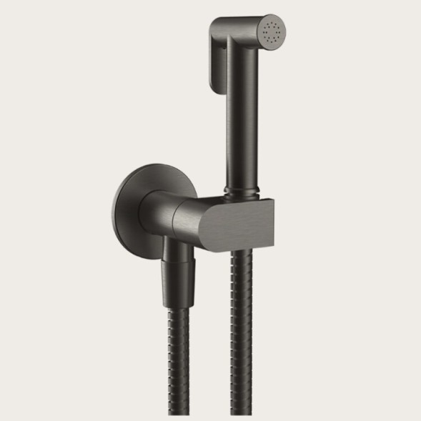 Gessi Гигиенический душ, цвет Черный брашированный металл  45126#707