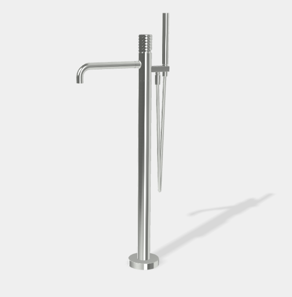 Смеситель для ванны и душа, Fima Carlo Frattini, Spillo Tech, X COLLECTION, напольный, цвет-хром F3034T/6NXCR