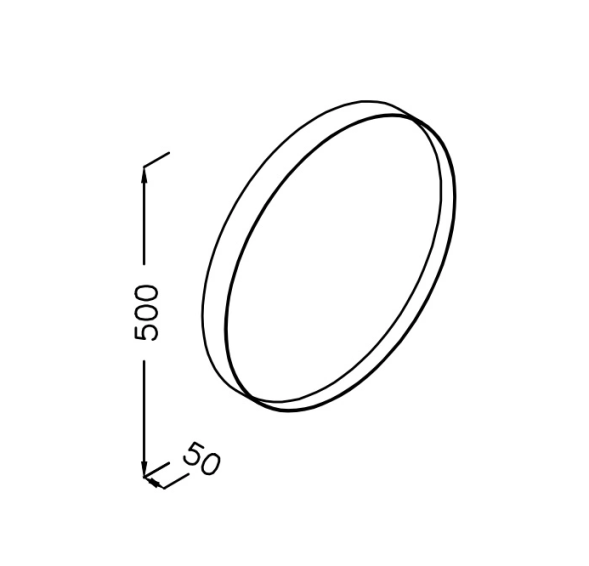 Зеркало ISVEA Ferro 50 цвет черный матовый 29FE1004061I