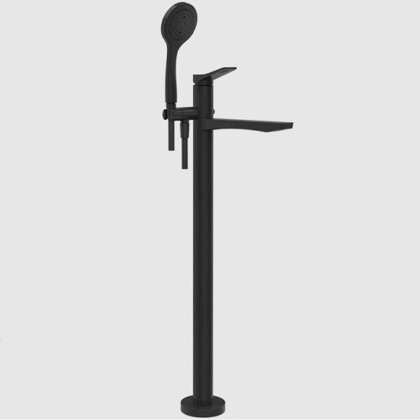 Gessi Смеситель для ванны и душа, Rilievo, напольный, цвет черный матовый 59131#299