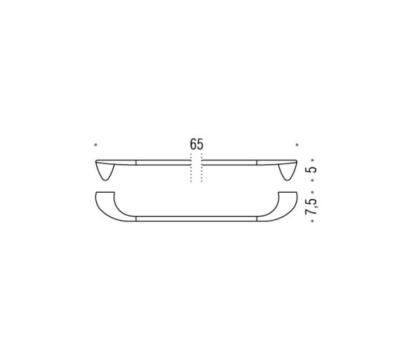 Полотенцедержатель COLOMBO DESIGN KHALA B1811 широкий цвет хром