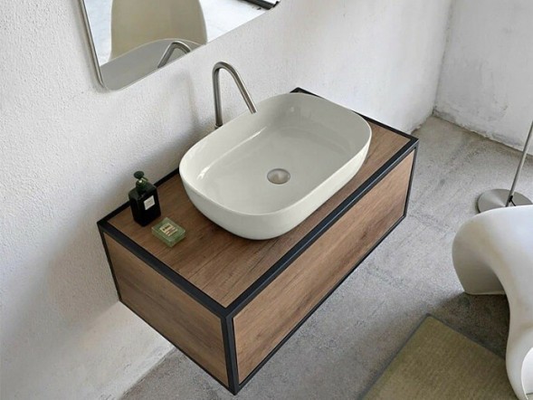 Раковина Scarabeo GLAM накладная без перелива без отверстий цвет белый матовый 1804 41