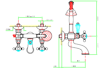 Nicolazzi Смеситель для ванны и душа Cristallo Liberty 1401 NL 34 цвет никель