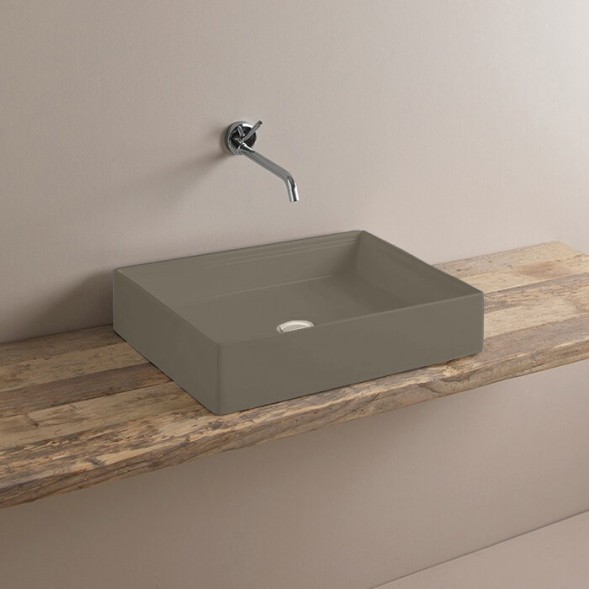 Раковина Artceram Scalino накладная без отверстий  цвет Brown matera SCL002 41 00