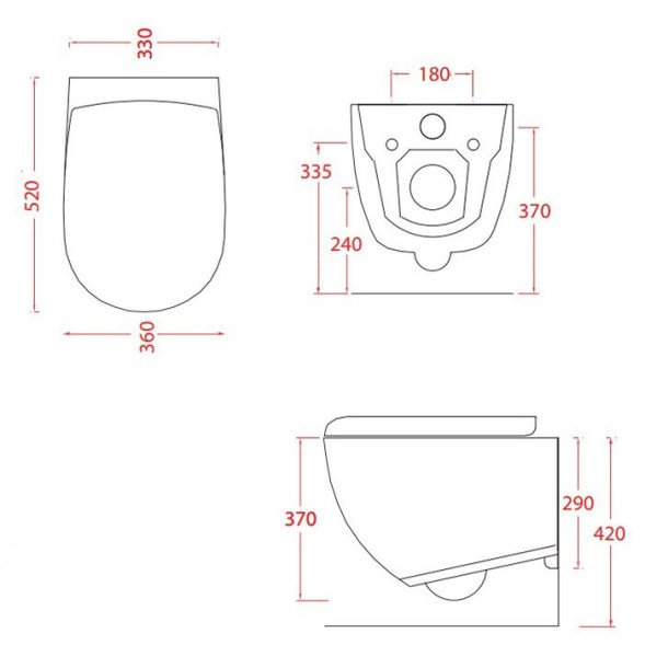 Унитаз Artceram File 2.0 подвесной безободковый  цвет foresta FLV004 43 00