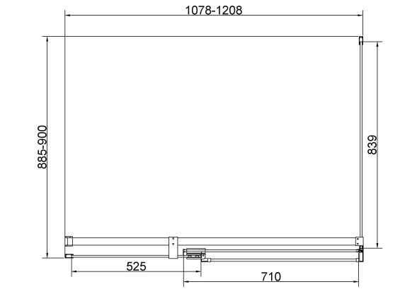 Vincea Душевой уголок Экстенза (Extenza) VSR-4EX111290CL, 1100/1200*900, хром, стекло прозрачное