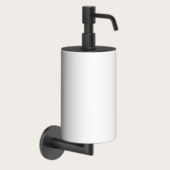 Gessi Дозатор для жидкого мыла, шгв 75*128*243, цвет дозатора черный брашированный металл#белый  63613#707