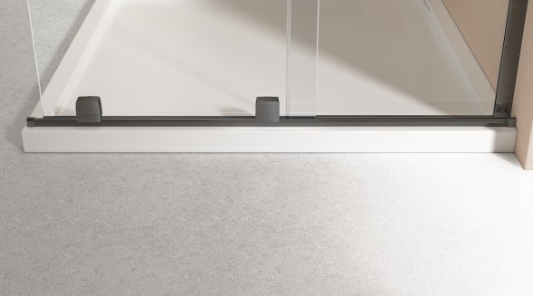 Vincea Душевая перегородка Волк-Ин (Walk-In) VSW-4WSL120CLGM-R, правая, 1200*2000, вороненая сталь, стекло прозрачное