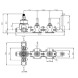 Встраиваемая часть Bossini Apice Z00135 для термостата для ванны и душа на 2 потребителя