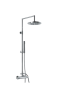 Emmevi, душевая колонна 88-125,7 см с термостатом и антикальковым верхним душем Ø25 см, цвет хром 930509/CR