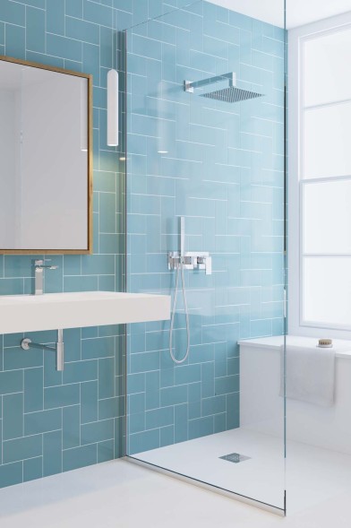 AQG Bold, душевой комплект EC209 на 2 потребителя: с квадратным верхним душем 25х25 см и кронштейном 35 см, цвет черный матовый