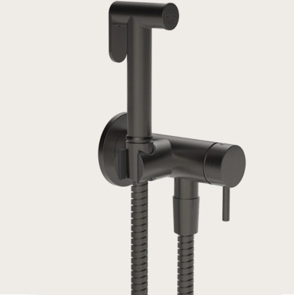 Gessi Гигиенический душ, цвет Черный брашированный металл  45130#707