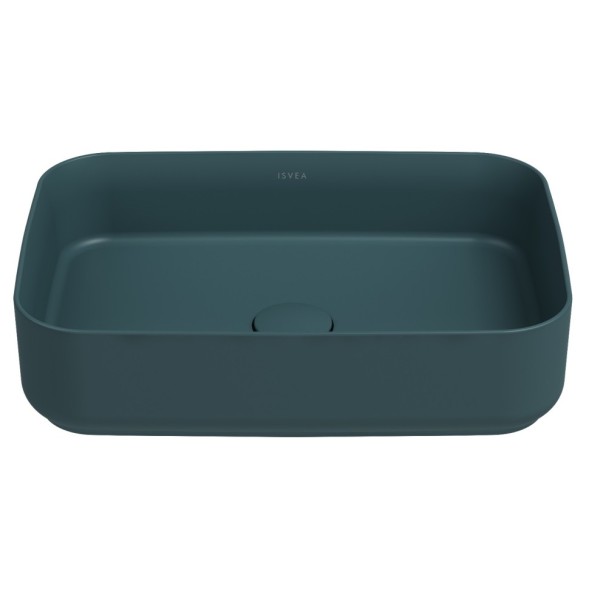 Раковина ISVEA Infinity накладная ШГВ 500*360*120 отверстия для смесителя отсутствуют цвет изумрудный 10NF65050-2P