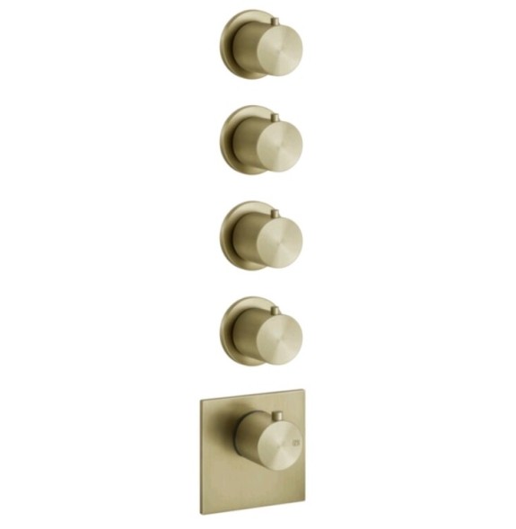 Gessi Смеситель для душа, 316 Bath Shower, на 4 потребителя, цвет Латунь матовая  54508#727