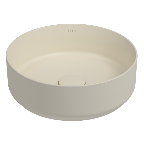 Раковина ISVEA Infinity накладная ШГВ 360*360*120 отверстия для смесителя отсутствуют цвет слоновая кость матовый 10NF65036-2K