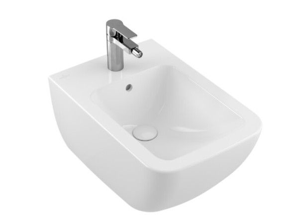 Villeroy&amp;Boch Биде, Venticello, подвесной, шгв 375*560*285, CeramicPlus, цвет-альпийский белый 441100R1