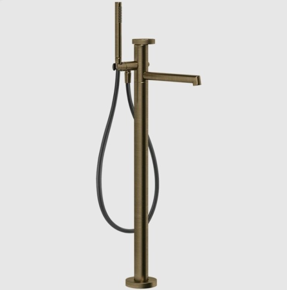 Gessi Смеситель для ванны и душа, Anello, напольный, цвет латунь состаренная 63328#713
