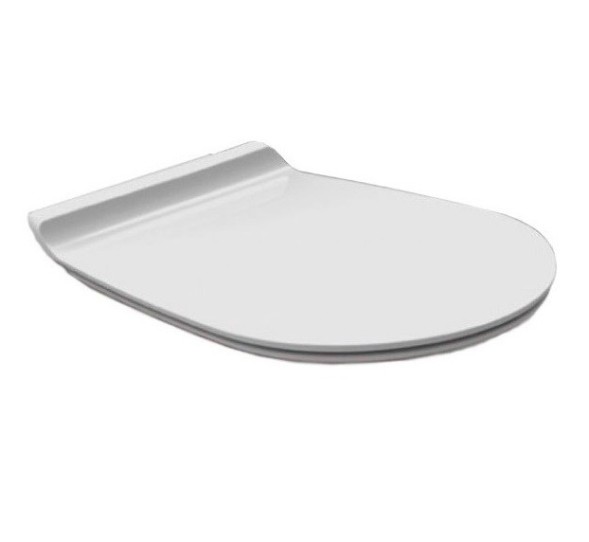 Сиденье с крышкой SIMAS BORMIO с микролифтом быстросъемное цвет белый петли хром BR006