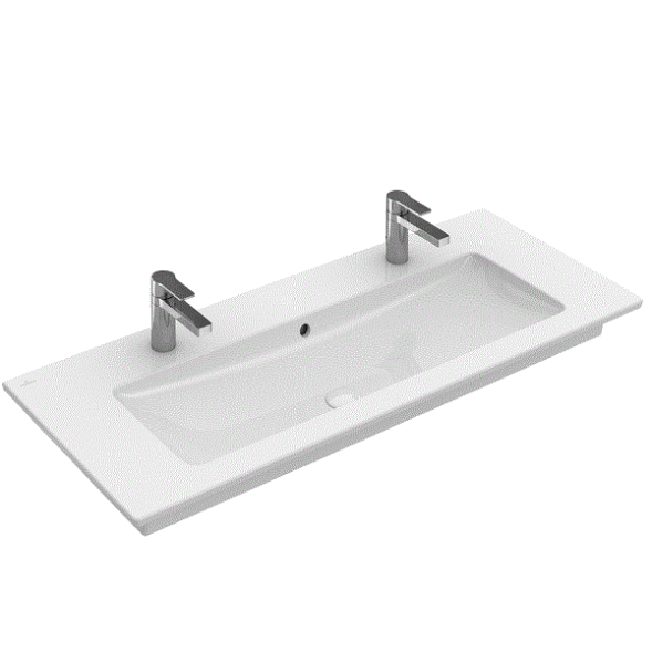 Villeroy&amp;Boch Раковина, Venticello, шг 1200*500, отверстия для смесителя-2, CeramicPlus, цвет-альпийский белый 4104CKR1