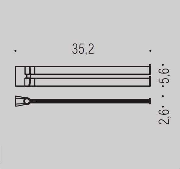 Полотенцедержатель COLOMBO DESIGN TRENTA B3012 двойной цвет хром