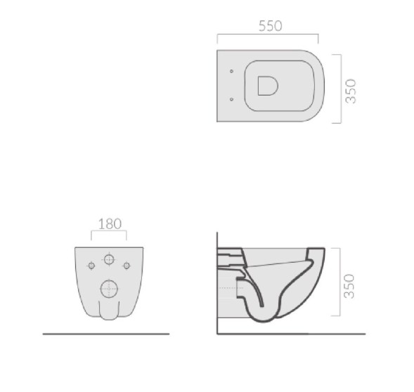 Унитаз GALASSIA PLUS DESIGN 6111 подвесной цвет белый глянцевый