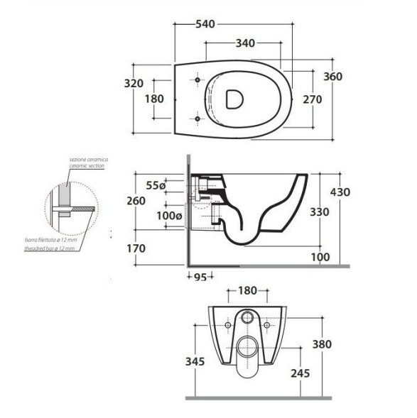 Унитаз GLOBO 4ALL подвесной безободковый цвет черный матовый MDS03AR