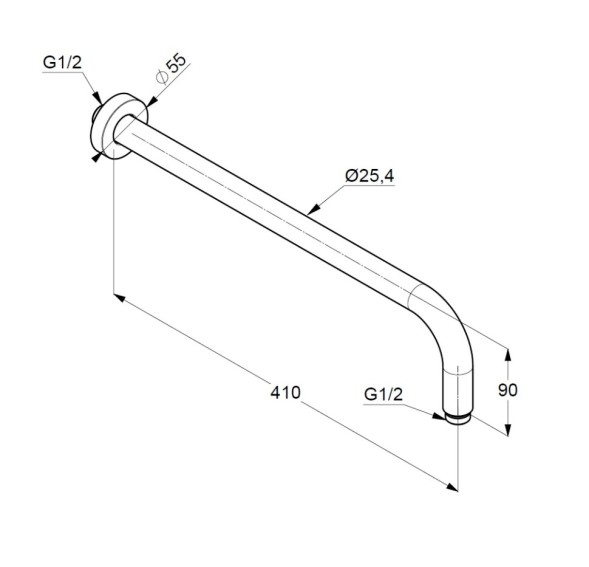 Душевой кронштейн KLUDI A-QA 66514N2-00
