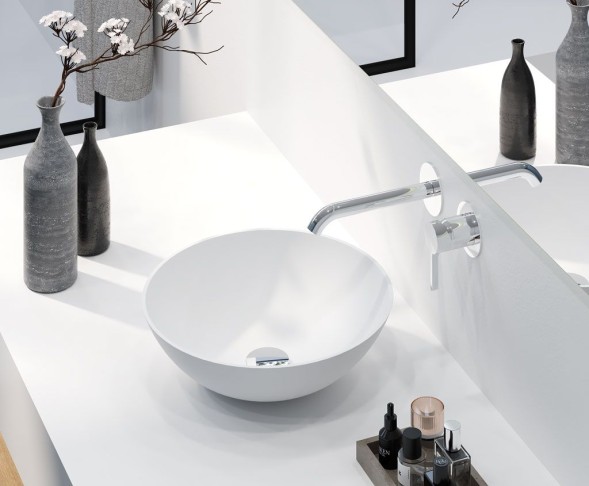 AQG Urban Flow Two, встраиваемый в стену однорычажный смеситель для раковины, цвет хром