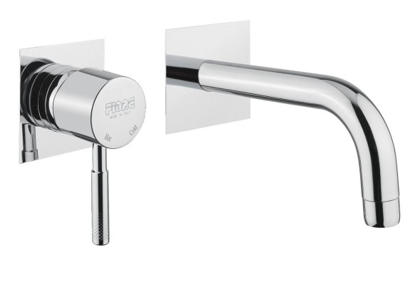 Fiore Xenon, встраиваемый в стену смеситель для раковины с квадратным основанием, цвет золото