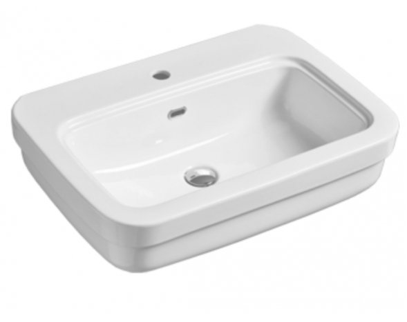 Раковина SIMAS EVOLUTION подвесная на пьедестал с одним отверстием цвет белый EVO11