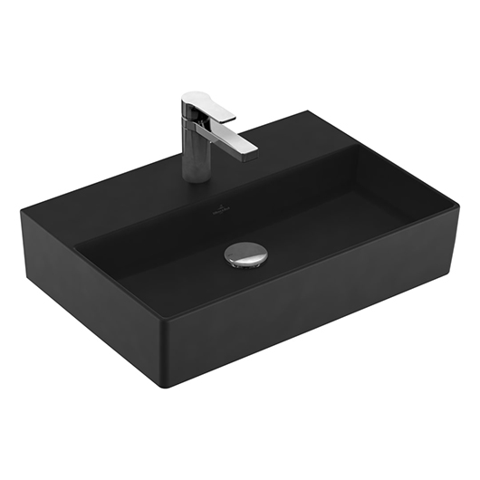 Villeroy&amp;Boch Раковина, Memento 2.0, шгв 600*420*140, отверстия для смесителя-1 сквозное, 2 промаркированных, CeramicPlus, цвет-Graphite 4A226LI4