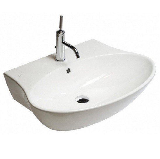 Раковина HATRIA NIDO YXEP01 накладная с одним отверстием с переливом цвет белый